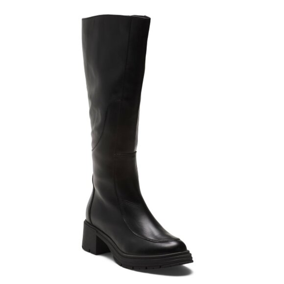 ERIC MICHAEL Black Leather Sarita High Shaft Boots